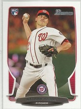 Nathan Karns Washington Nationals 2013 Bowman Draft Rookie Card