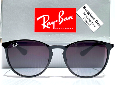 Ray Ban ERIKA Black METAL Frame Gradient Grey Sunglass RB3539 002