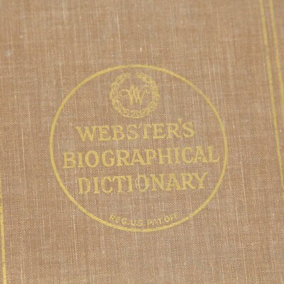 Webster's Biographical Dictionary 1959 1st Edition HC Merriam Press Tabs