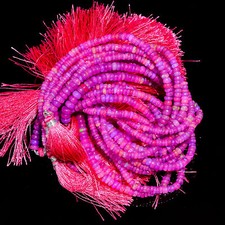 Pink Ethiopian Opal Gemstone Roundel Shape Smooth Beads 4X4X2 mm Strand 8" GB704