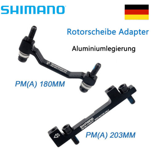 Shimano Scheiben Bremssattel Adapter Pfosten PM 180/203mm MTB Fahrrad Rotor DE - Afbeelding 1 van 14
