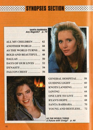 SOAP OPERA DIGEST January 24 1989 Kim Zimmer Frank Runyeon Ryan's Hope Farewell - Picture 4 of 4