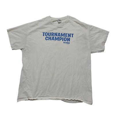 Tournament Champion BlueDog Events CA T-Shirt White XL Poker Distressed