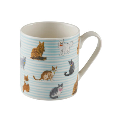 340ml Fine China Kaffeebecher Teetasse Katze Kätzchen Design dekoriert Heißgetränke