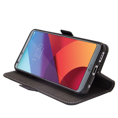Funda billetera abatible de cuero genuino de lujo con soporte para LG G6 2017 lanzamiento - Imagen 12 de 43