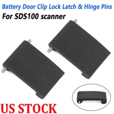 US 2X For SDS100 Scanner Battery Door Clip Lock Latch w/ Hinge Pins Rebuild Kit