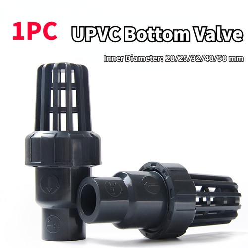 UPVC Valve Fish Tank Aquarium Check Valve Garden Irrigation Bottom Adapter Grey - Picture 3 of 11