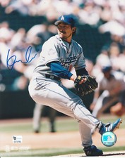 KAZ KAZUHISA ISHII SIGNED AUTO'D 8X10 PHOTO LOS ANGELES DODGERS METS SWALLOWS C