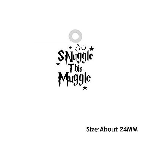 Muggle Magic Sign Magic Spell Acrylic Charms - Snuggle Muggle Pendants Jewelry Making ...