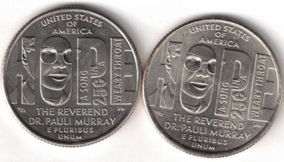2024-D+P American Women DR. Pauli Murray Brilliant Uncirculated Two Quarters!