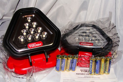 HyperTough 2-pack 500 Lumen Portable LED Work Light Model LM58317-2 Battery Op - Picture 2 of 5