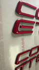 DOMED 3D RED 1/16 RAISED LETTERS FOR C5 CORVETTE 97-2004 FRONT + REAR US MADE