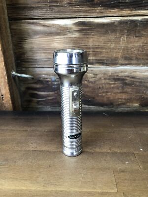 Collectible,Tool,Vintage,Flashlight,Sears Best,Ribbed,Chrome,Magnetic,USA