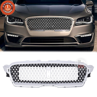 Front Upper Grille Bumper Grille Nickelplated For Lincoln MKZ 2017