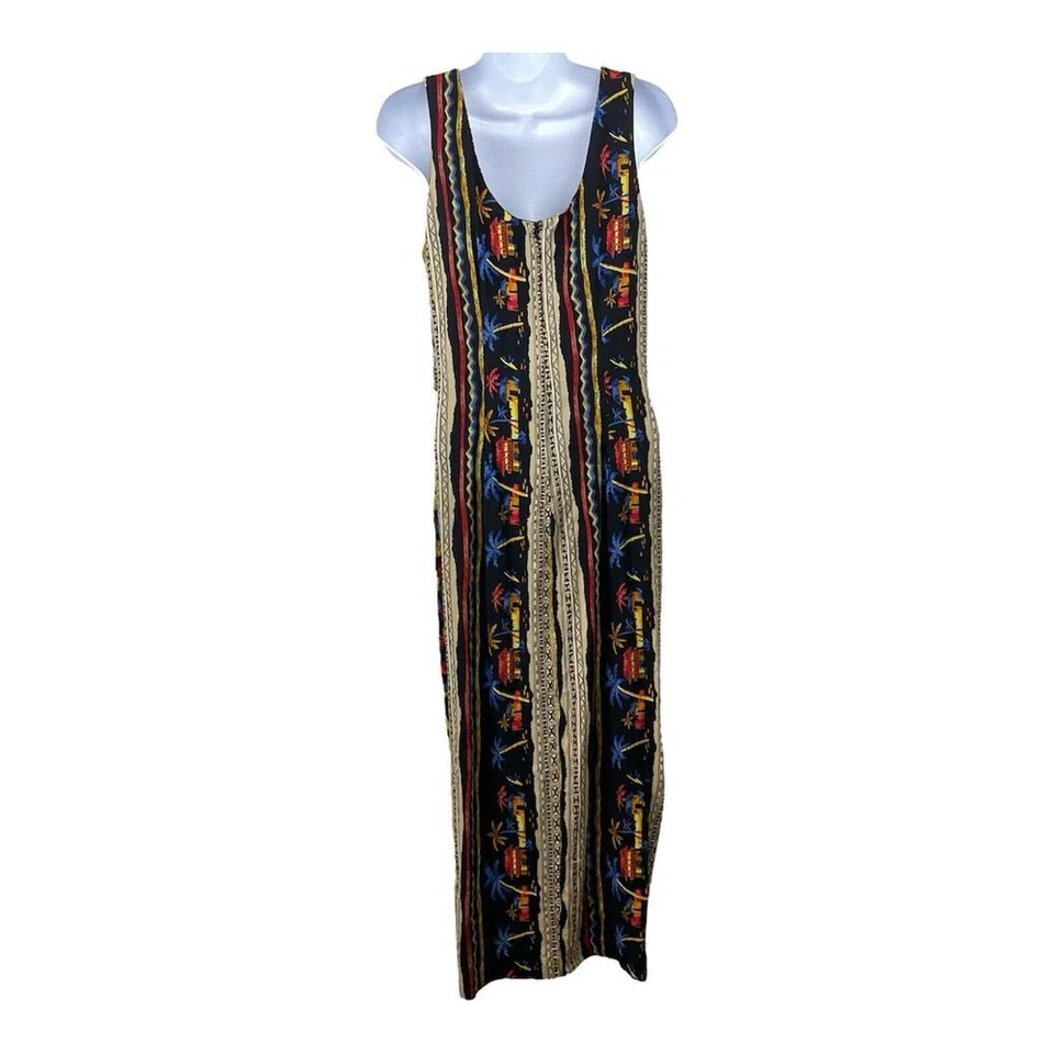 Maxi Vestido Vintage Just Choon Para Mujer Sin Mangas Talla 11 Años 90 Boho Cuentas Flecos Foto 3 de 4