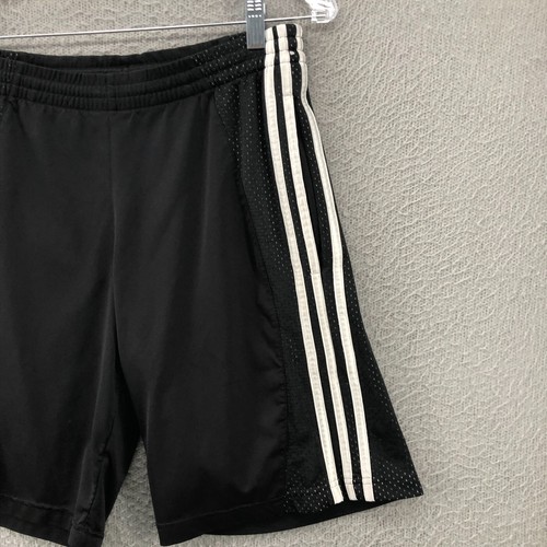 Adidas Mens Shorts Large Black White 3 Stripe Athletic Training Gym Workout - Bild 3 von 12