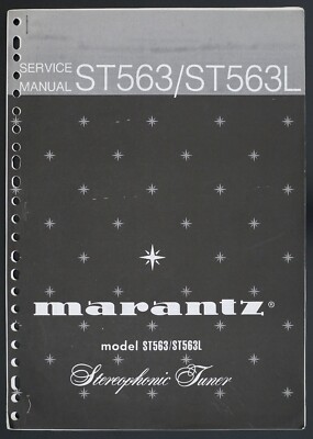 Original Marantz ST563 ST563L Stereo Tuner Service-Manual/Diagram/Part List o124