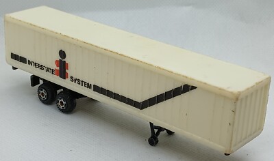 Vintage Zylmex Zee Toys Semi Tractor Truck Box Trailer 1981 Interstate System