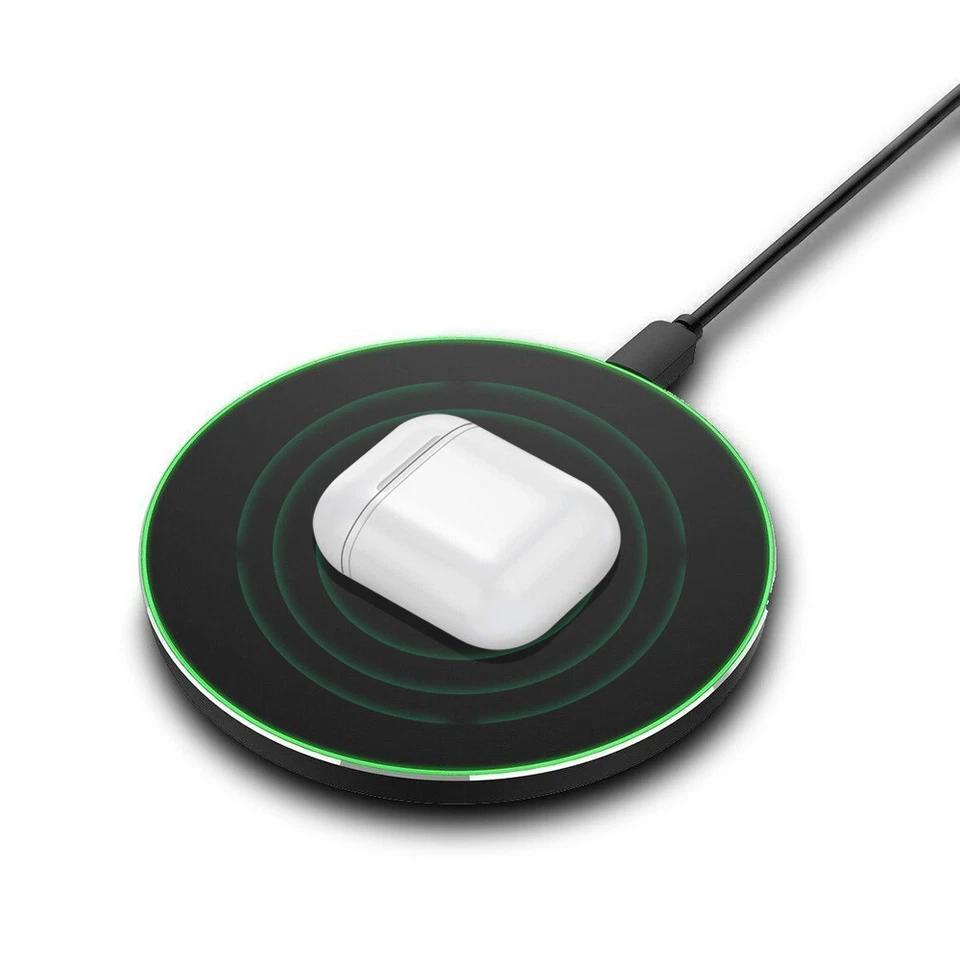 Almohadilla de carga de cargador inalámbrico de metal de 15 W para Apple iPhone 16 15 14 13 12 XS 8 Foto 2 de 4