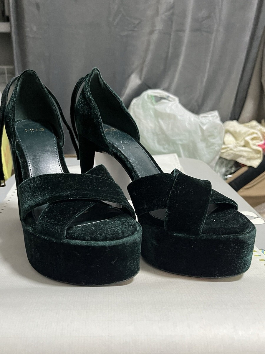 Mango Shoes 3,5 Sandals Heels Green New