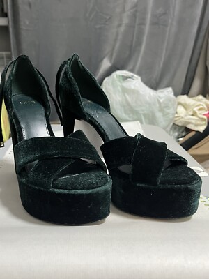 Mango Shoes 3,5 Sandals Heels Green New