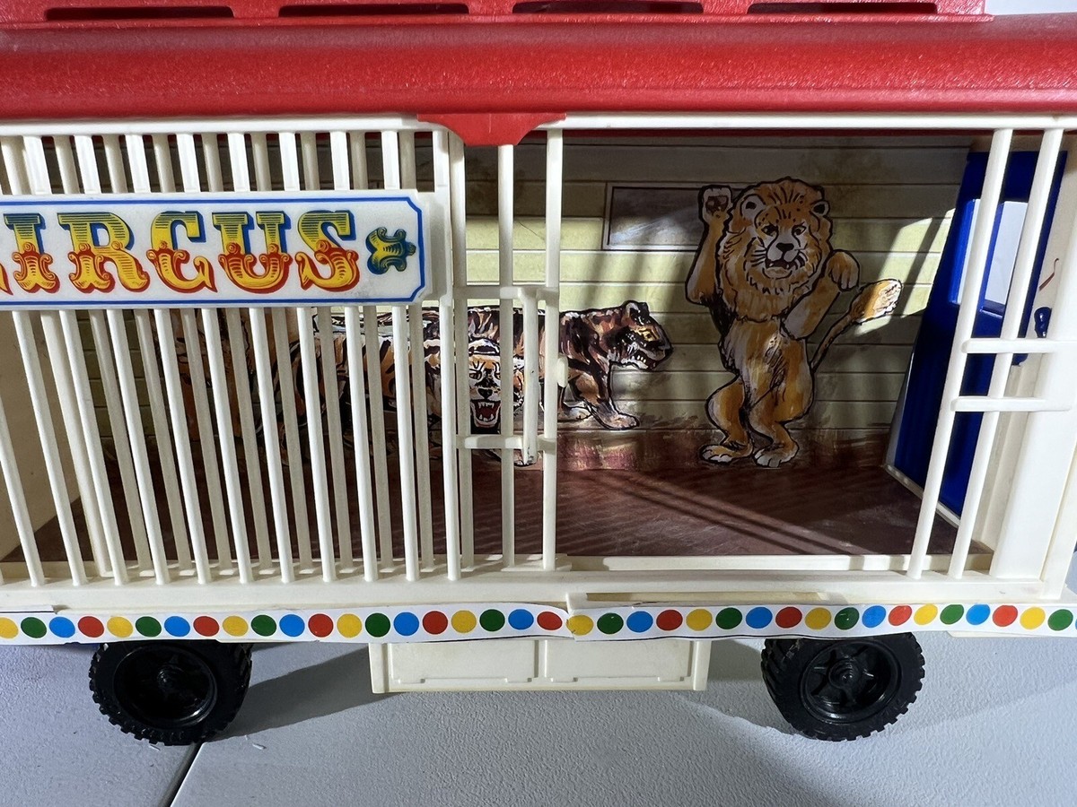Vintage Bruder 8230 Circus Animal Cage Wagon and Ticket Booth Car