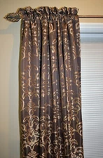 JCP HOME BROWN CHRIS MADDEN VERANDA LINED CURTAIN 54 x 84 (6 available)