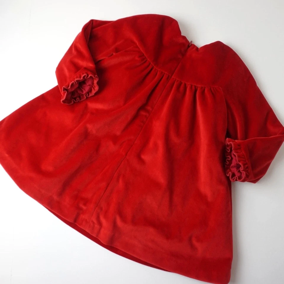 Vestido de fiesta Mayoral con apliques de flores de terciopelo vacaciones Navidad bebé 12 m Foto 4 de 4