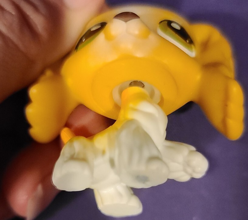 Authentic Littlest Pet Shop 79 Cocker Spaniel Dog Tan White