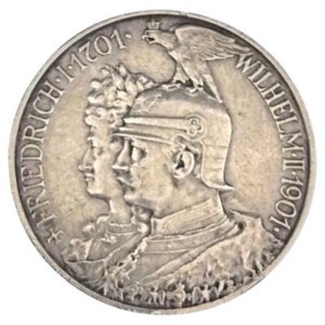 Wilhelm II 1901 Zwei Mark Coin – Historical German Collectible - 2Y104