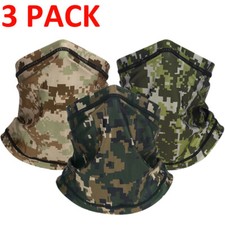 3Pack UV Protection Windproof Scarf Face Mask Neck Gaiter Breathable Balaclava