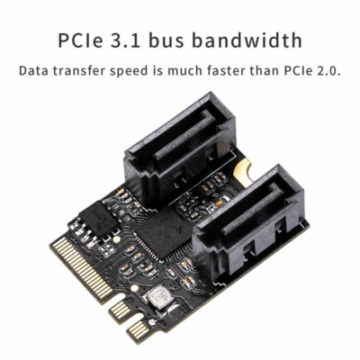 M.2 ngff to sata 3 adapter card A Key and E key to 2 Ports SATA 6Gb/s adapter