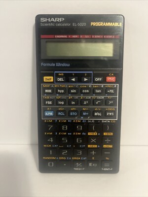 Sharp EL-5020 Scientific Calculator Program Function Vintage Tested Working