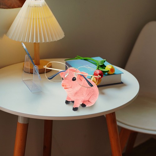 Display Stand Lovely Cartoon Resin Glasses Display Stand Desktop Pig Ornament - 第 10/12 張圖片