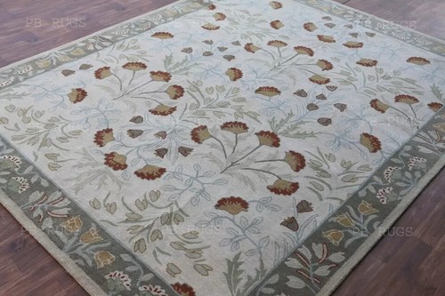 PB Rugs New Handamde Adeline Flower Tufted Woolen Area Rug & Carpet - Picture 4 of 9