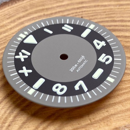 New 31mm White/Black Sterile Dial Fit Auto NH35 ETA2824 hands dial Watch Parts - Picture 9 of 14