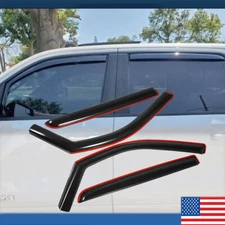 For 2019-2021 Dodge Ram 1500 CREW Cab SMOKE Door Vent Visors Window Rain Guard