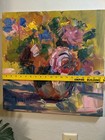 THE COLORS !!!!!  20x20 VASE FLOWER Impressionism Oil Painting JOSE TRUJILLO — photo 2
