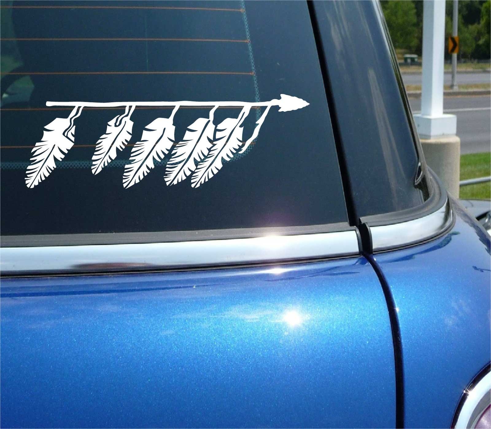 Native American Indian Spear Feather Decal Sticker for Car Wall Art Decor