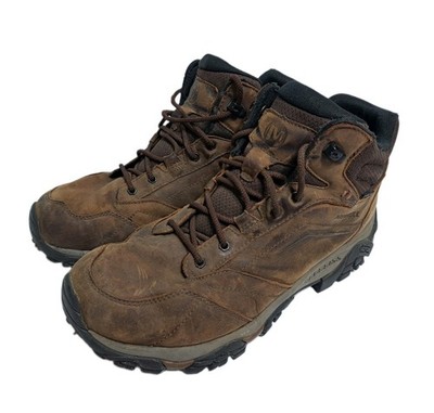 Merrell Moab Adventure 3 Men's 12 WIDE Mid Leather Waterproof Brown Boots Trail 