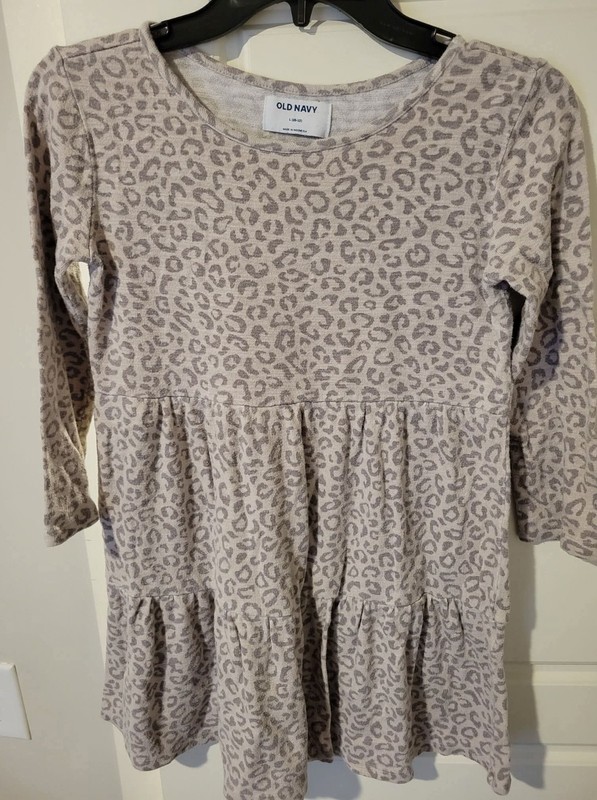 Girl's old navy leopard print dress size large (10-12)