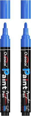 Blue Paint Pens Paint Markers - Permanent Acrylic Markers 2 Pack, Water Based, Q