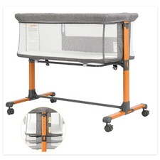 Bassinet 3 in1 Baby Bassinet Bedside Sleeper 6-Heights Rocking Bassinet for Baby
