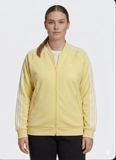 Adidas Trefoil Bomber Jacket Light Yellow White Size L