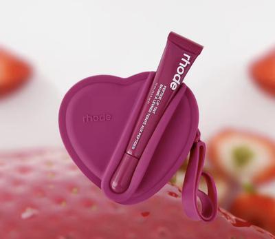 Rhode Silicone Heart-Shaped Bag/Purse with Lipstick Holder