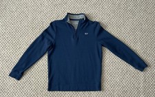 Boys Vineyard Vines Navy 1/4 Zip Cotton Pullover Medium 12-14