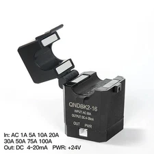 AC Current Transmitter Split Core Clamp Sensor 5A 10A 20A 50A 100A 200A 4-20mA