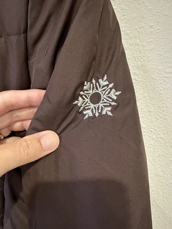 Girls Arizona Coat Size 7/8 Puffer Faux Fur Hood Brown Pink Lined - Image 2 of 4