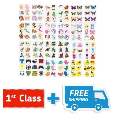36 TEMPORÄRE TATTOOS Kinder Mädchen Jungen Neuheit Party Beute Beutel Füllung 