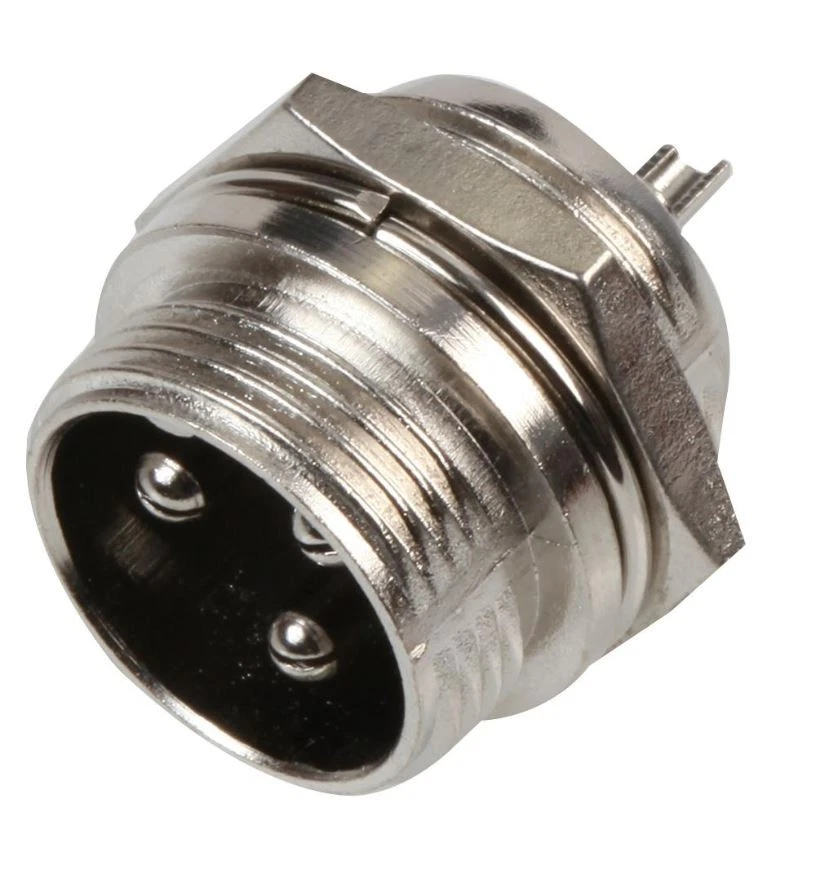 PRO SIGNAL Conector de Panel de 3 Polos con Contactos para Soldar - Imagen 1 de 3
